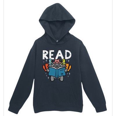 Animals Read Reading Book Librarian Across America Urban Pullover Hoodie