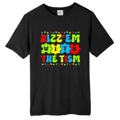 Autistic Rizz Rizz'em with The Tism Meme Autism Awareness Tall Fusion ChromaSoft Performance T-Shirt