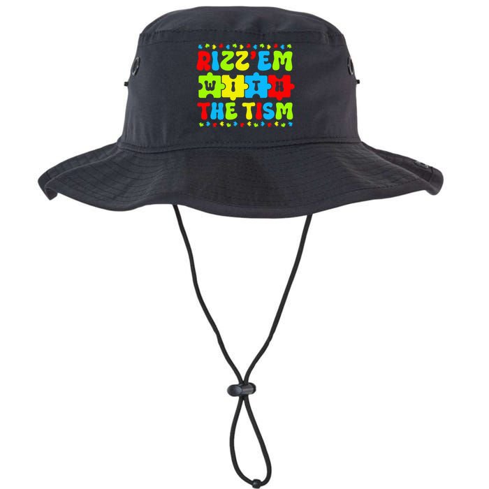 Autistic Rizz Rizz'em with The Tism Meme Autism Awareness Legacy Cool Fit Booney Bucket Hat