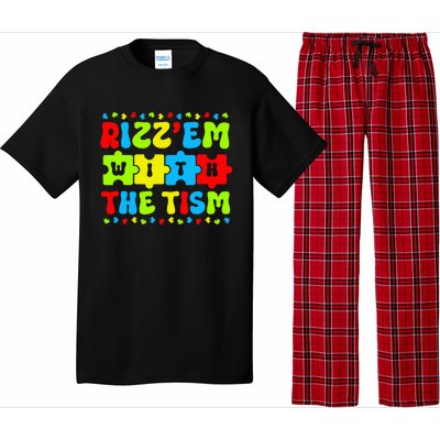 Autistic Rizz Rizz'em with The Tism Meme Autism Awareness Pajama Set