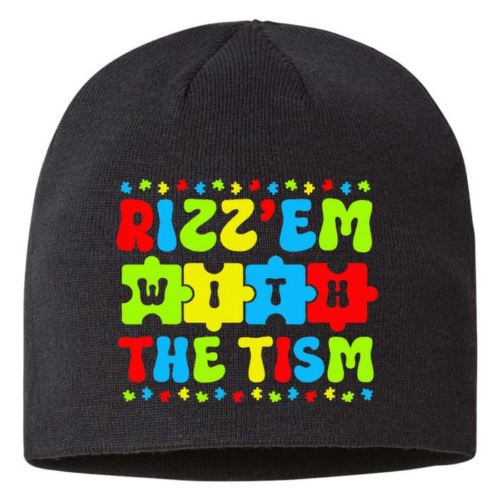 Autistic Rizz Rizz'em with The Tism Meme Autism Awareness Sustainable Beanie