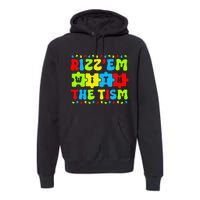 Autistic Rizz Rizz'em with The Tism Meme Autism Awareness Premium Hoodie