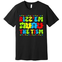 Autistic Rizz Rizz'em with The Tism Meme Autism Awareness Premium T-Shirt