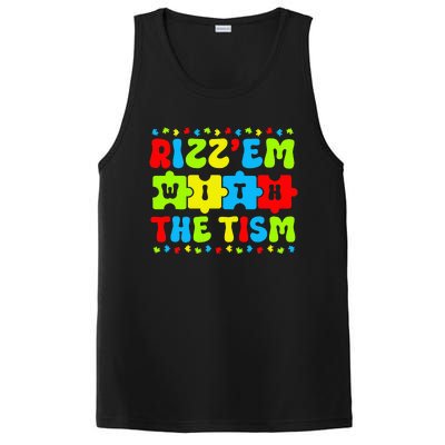 Autistic Rizz Rizz'em with The Tism Meme Autism Awareness PosiCharge Competitor Tank