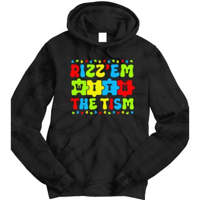 Autistic Rizz Rizz'em with The Tism Meme Autism Awareness Tie Dye Hoodie