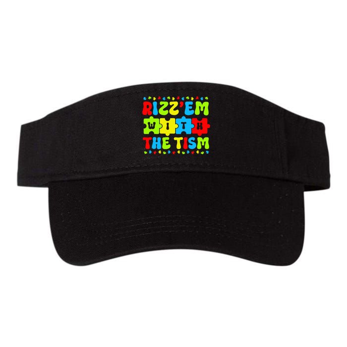 Autistic Rizz Rizz'em with The Tism Meme Autism Awareness Valucap Bio-Washed Visor