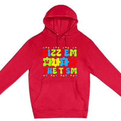 Autistic Rizz Rizz'em with The Tism Meme Autism Awareness Premium Pullover Hoodie