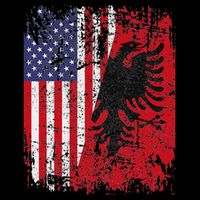 Albanian Roots Red Eagle Albania American Flag 16 in Basic Backpack