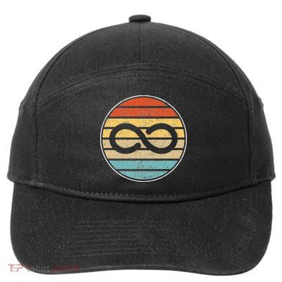 Autism Rights Retro Vintage Infinity – Autism Awareness 7-Panel Snapback Hat