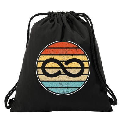 Autism Rights Retro Vintage Infinity – Autism Awareness Drawstring Bag