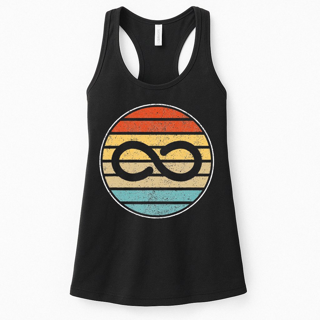 Autism Rights Retro Vintage Infinity – Autism Awareness Womens Tank Top