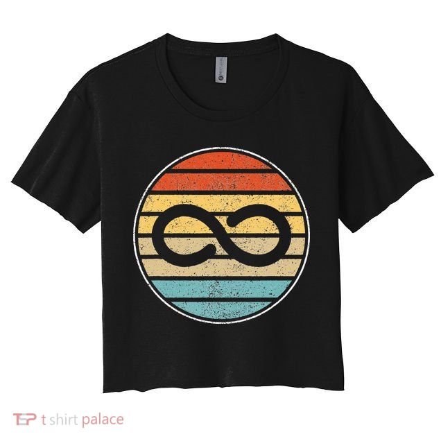 Autism Rights Retro Vintage Infinity – Autism Awareness Crop Top