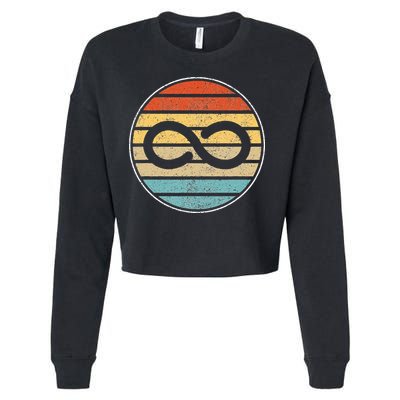 Autism Rights Retro Vintage Infinity – Autism Awareness Cropped Pullover Crew
