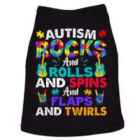 Autism Rocks Rolls Spins Flaps Awareness Doggie Tank