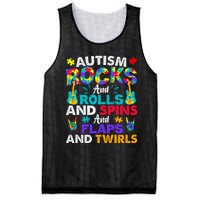 Autism Rocks Rolls Spins Flaps Awareness Mesh Reversible Basketball Jersey Tank