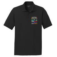 Autism Rocks Rolls Spins Flaps Awareness PosiCharge RacerMesh Polo