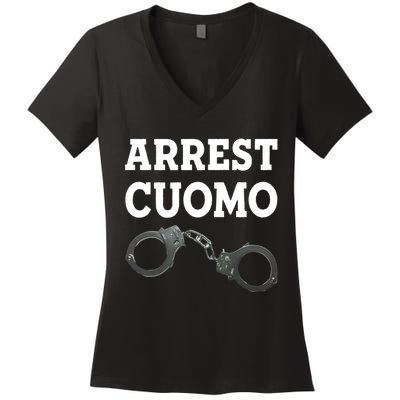 Arrest Cuomo Women's V-Neck T-Shirt