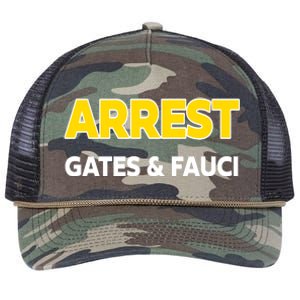 Arrest Gates And Fauci Retro Rope Trucker Hat Cap