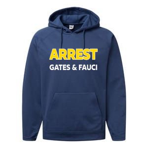 Arrest Gates And Fauci Performance Fleece Hoodie