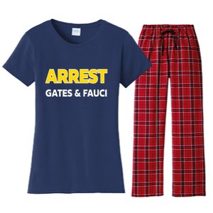 Arrest Gates And Fauci Women's Flannel Pajama Set