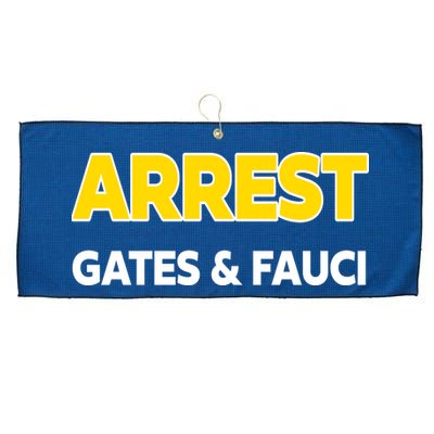 Arrest Gates And Fauci Large Microfiber Waffle Golf Towel
