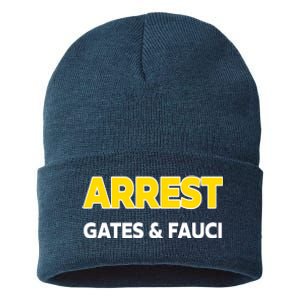 Arrest Gates And Fauci Sustainable Knit Beanie