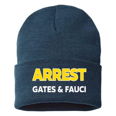 Arrest Gates And Fauci Sustainable Knit Beanie