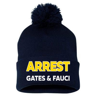 Arrest Gates And Fauci Pom Pom 12in Knit Beanie