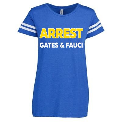 Arrest Gates And Fauci Enza Ladies Jersey Football T-Shirt