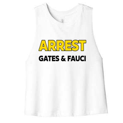 Arrest Gates And Fauci Women's Racerback Cropped Tank