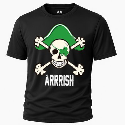 Arrrish Irish Clover skull St Patricks Day Performance Shirt
