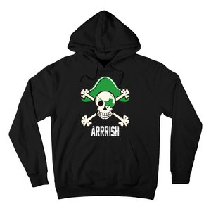 Arrrish Irish Clover skull St Patricks Day Hoodie