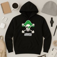 Arrrish Irish Clover skull St Patricks Day Hoodie