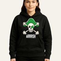 Arrrish Irish Clover skull St Patricks Day Hoodie
