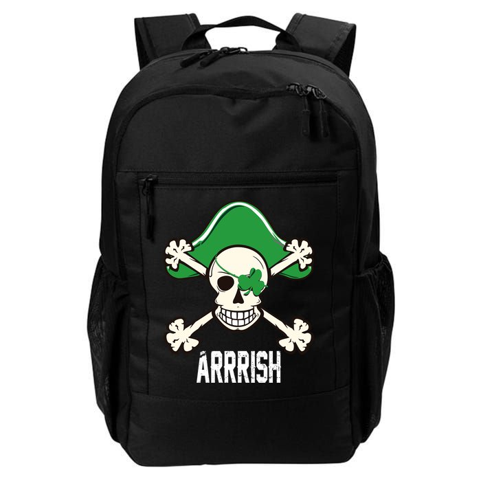 Arrrish Irish Clover skull St Patricks Day Backpack