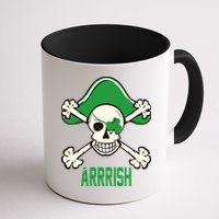 Arrrish Irish Clover skull St Patricks Day Mug