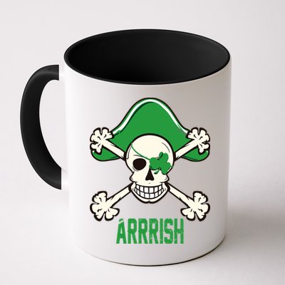 Arrrish Irish Clover skull St Patricks Day Mug