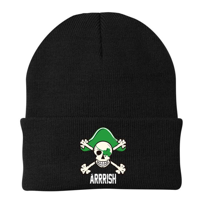Arrrish Irish Clover skull St Patricks Day Beanie