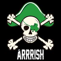 Arrrish Irish Clover skull St Patricks Day Flat Bill Trucker Hat