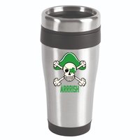 Arrrish Irish Clover skull St Patricks Day 16oz Travel Tumbler