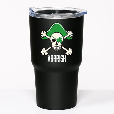 Arrrish Irish Clover skull St Patricks Day Tumbler
