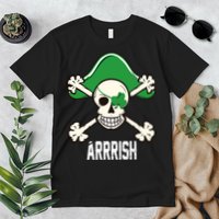 Arrrish Irish Clover skull St Patricks Day Premium T-Shirt