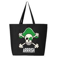 Arrrish Irish Clover skull St Patricks Day 25L Jumbo Tote