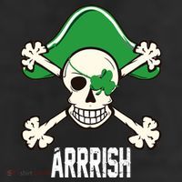 Arrrish Irish Clover skull St Patricks Day 25L Jumbo Tote