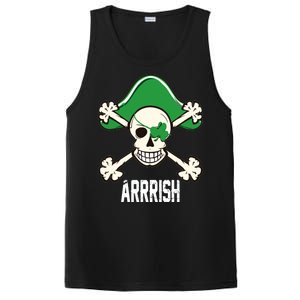 Arrrish Irish Clover skull St Patricks Day PosiCharge Competitor Tank