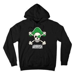 Arrrish Irish Clover skull St Patricks Day Tall Hoodie