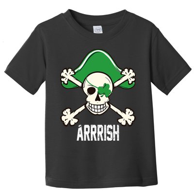 Arrrish Irish Clover skull St Patricks Day Toddler T-Shirt