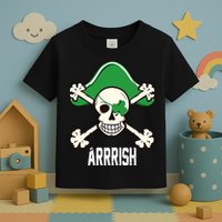 Arrrish Irish Clover skull St Patricks Day Toddler T-Shirt