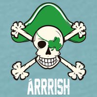 Arrrish Irish Clover skull St Patricks Day Sueded Cloud Jersey T-Shirt