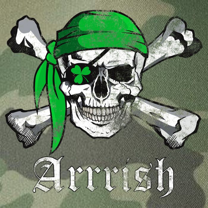 Arrrish Irish Pirate Skull Clover Legacy Tie Dye Trucker Hat